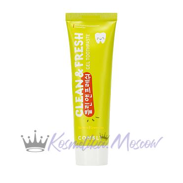 CONSLY Гелевая зубная паста Clean&Fresh с экстрактами бамбука и зеленого чая 105 г