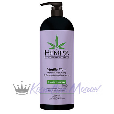 Шампунь очищающий Hempz Pure Herbal Vanilla Plum Herbal Moisturizing Strengthening Shampoo 1000 мл.
