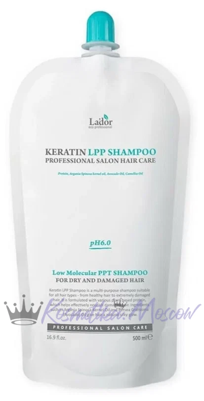 Lador Шампунь для волос с кератином Keratin LPP Shampoo 500 мл (пакет)