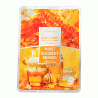 DEOPROCE Тканевая маска для лица с мёдом и муцином улитки COLOR SYNERGY EFFECT SHEET MASK YELLOW 20г