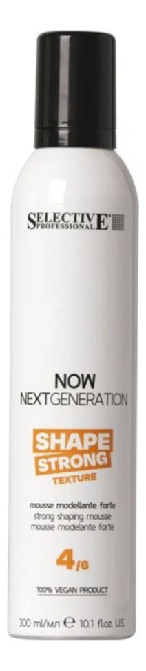 Selective TEXTURE: Моделирующий мусс сильной фиксации `SHAPE STRONG` NOW GENERATION, 300 мл