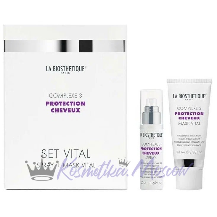 La Biosthetique Витализирующий дуэт с молекулярным комплексом защиты волос Protection Cheveux: маска и спрей, 100 мл, 50 мл