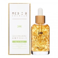 MEDB Сыворотка для лица с гиалуроновой кислотой и золотом Premium 24K Gold Hyaluronic Ampoule 55 мл