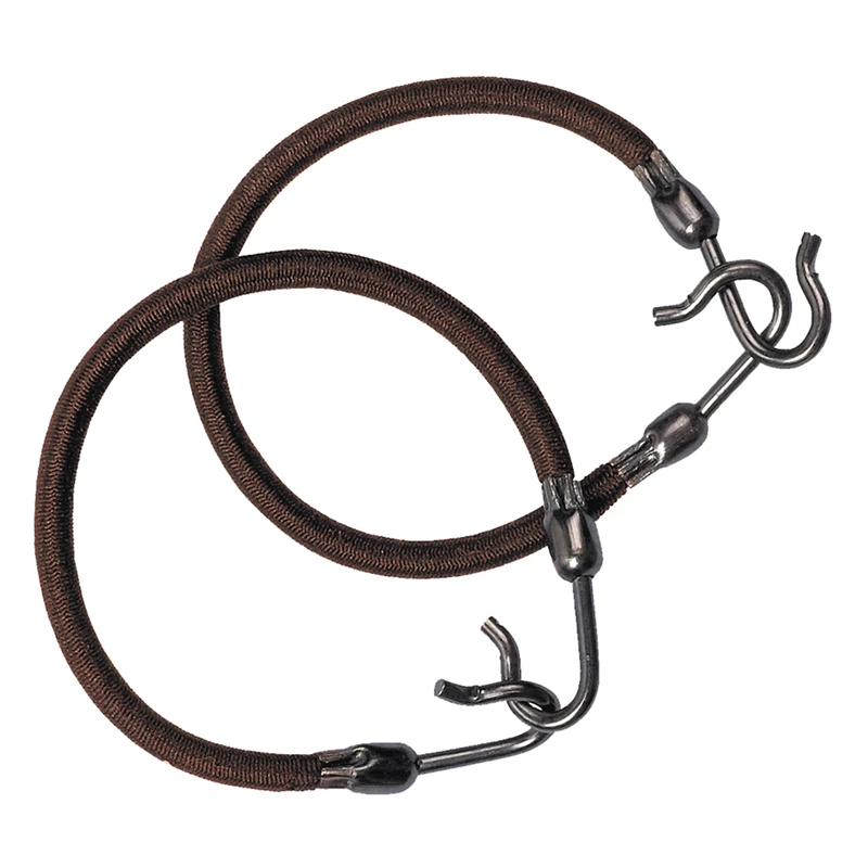 Pезинка для волос DEWAL, с крючком, коричневая 2 шт/уп