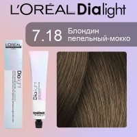 Краска для волос LOREAL DIA Light 7.18 (Блондин пепельно-мокко)
