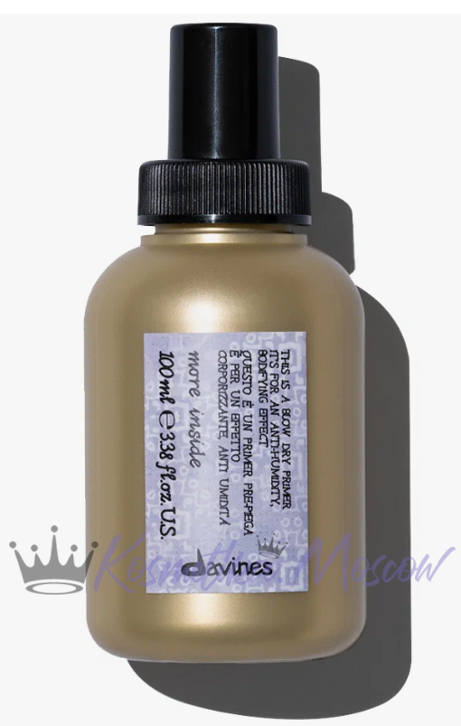 Спрей праймер для блеска и объёма волос защита от влаги - Davines More lnside Blow Dry Primer 100 мл