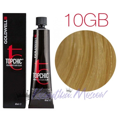 Стойкая профессиональная краска для волос - Goldwell Topchic Hair Color Coloration 10GB (Песочный пастельно-бежевый)