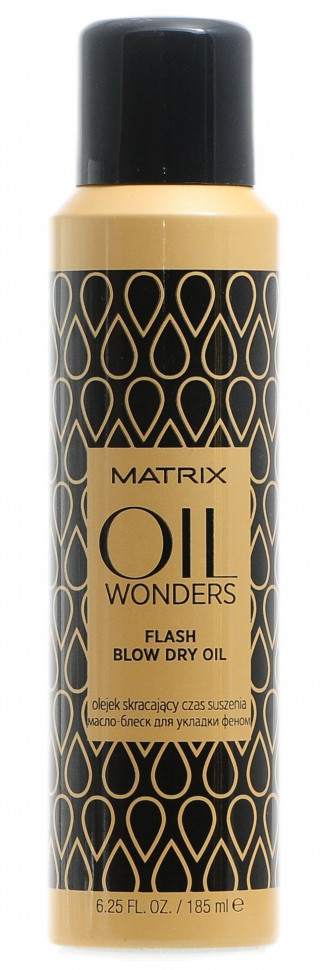 Масло-блеск для укладки волос феном - Matrix Oil Wonders Flash Blow Dry Oil Professional Drying 185 мл