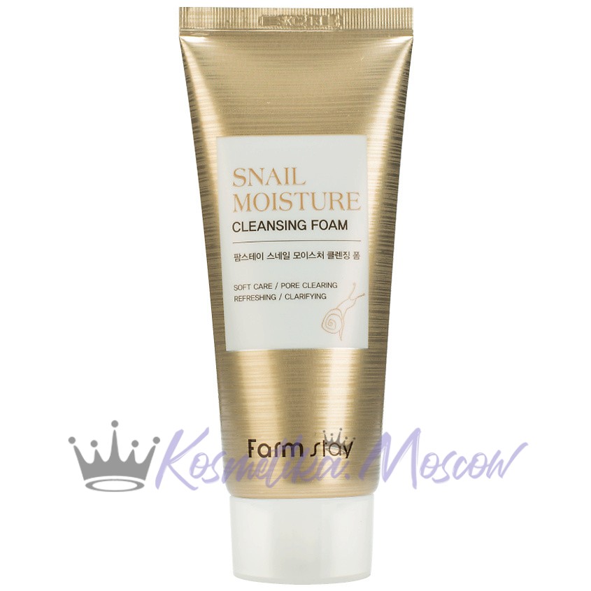 FarmStay Увлажняющая очищающая пенка с муцином улитки Snail Moisture Cleansing Foam 100 мл