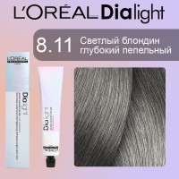 Краска для волос LOREAL DIA Light 8.11 (Светлый блондин интенсивный пепельный)