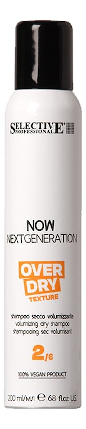 Selective TEXTURE: Сухой шампунь для мгновенного придания объема `OVER DRY` NOW GENERATION, 200 мл