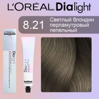 Краска для волос LOREAL DIA Light 8.21 (Светлый блондин перламутровый пепельный)
