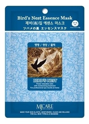 MJCARE Тканевая маска  для лица с экстрактом ласточкиного гнезда BIRD`S NEST ESSENCE MASK 23г