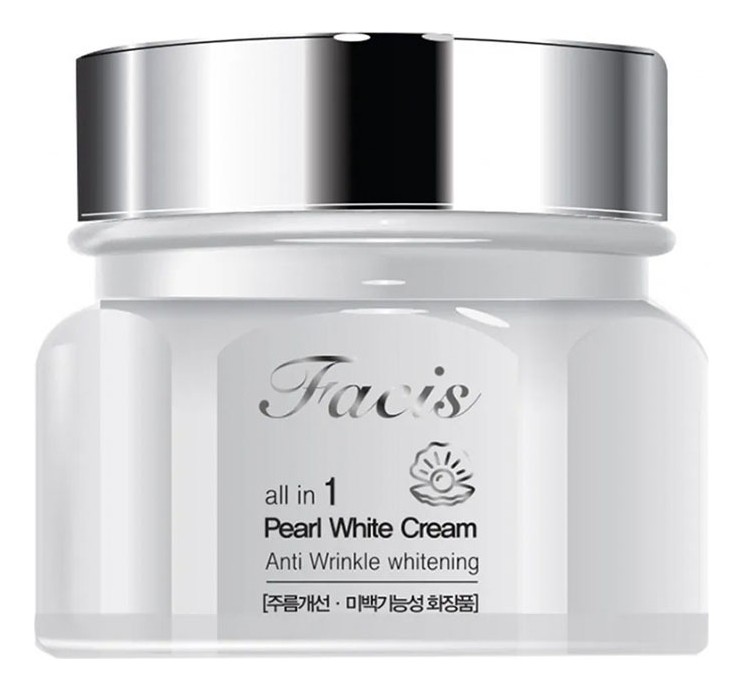 Facis Крем для лица отбеливающий с жемчугом ALL-IN-ONE PEARL WHITENING CREAM 100мл