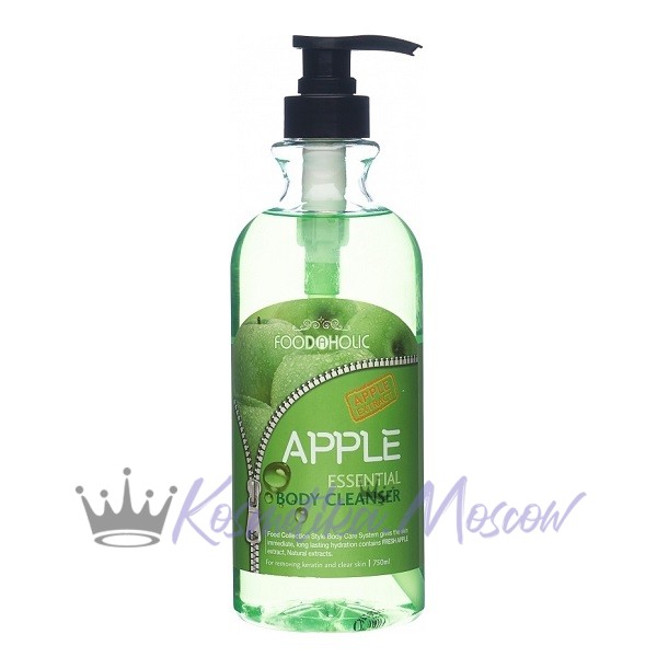 FOODAHOLIC Гель для душа с экстрактом яблока ESSENTIAL BODY CLEANSER #APPLE 750 мл
