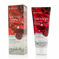 3W CLINIC Увлажняющая пенка с розовой водой Rose Water Cleansing Foam 100 мл