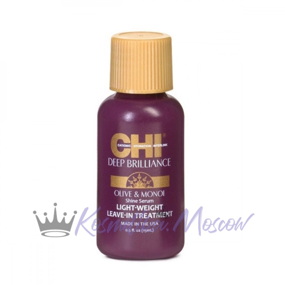 Chi Deep Brilliance Olive & Monoi Optimum Shine Light Weight Leave - in Treatment 15 мл