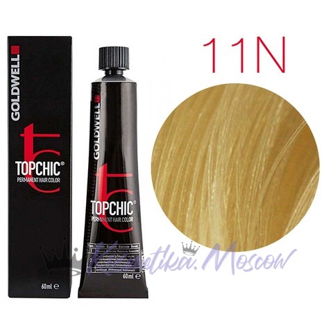 Стойкая профессиональная краска для волос - Goldwell Topchic Hair Color Coloration 11N (Белокурый натуральный)