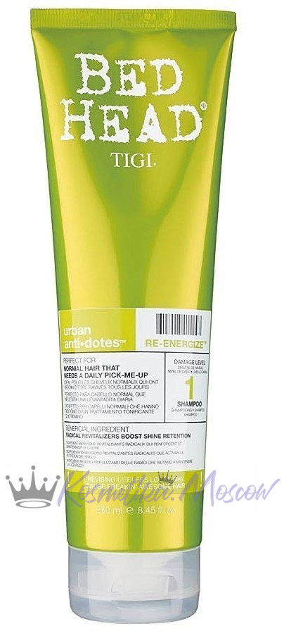 Шампунь для нормальных волос - уровень 1 - TIGI BH Urban Anti+dotes Re-Energize Shampoo 250 мл