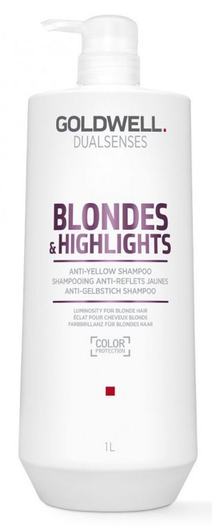 Шампунь для осветленных и мелированных волос-Goldwell DualSenses Blondes & Highlights Anti-Brassiness Shampoo 1000 мл