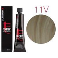 Стойкая профессиональная краска для волос - Goldwell Topchic Hair Color Coloration 11V (Фиолетовый светлый блондин)