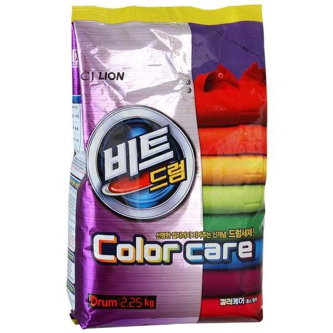 LION Концентрированный стиральный порошок защита цвета BEAT DRUM COLOR CARE 2.25kg (Refill)