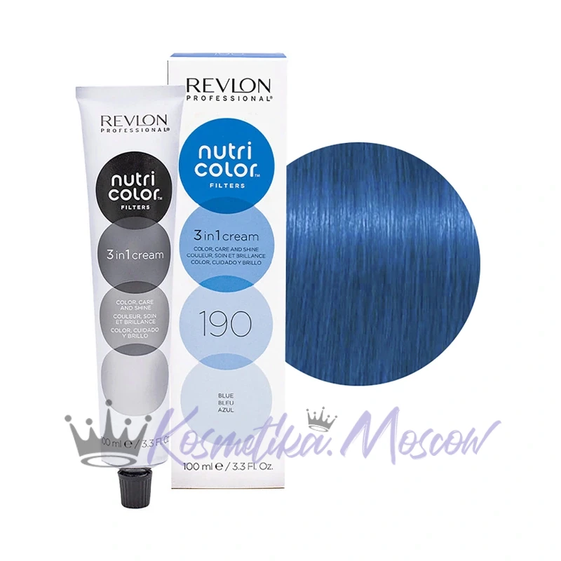 Revlon Professional Крем-краска 3 в 1 Nutri Color Creme, 190 Blue, 100 мл