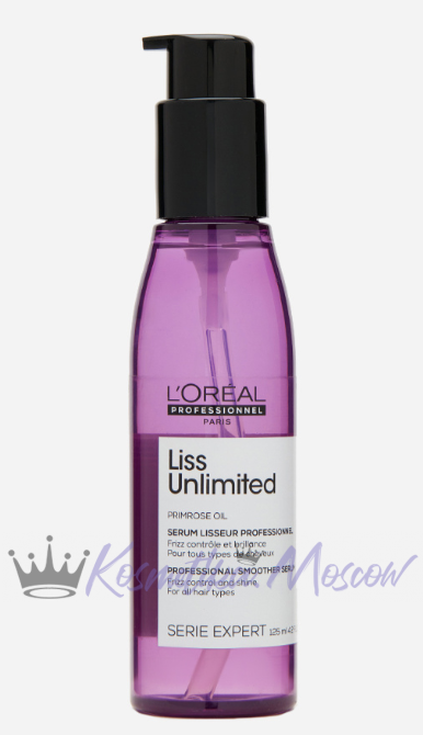 Разглаживающее термозащитное масло для сухих и непослушных волос - Loreal Liss Unlimited Blowdry Oil (Лис анлимитед оил) 125 мл