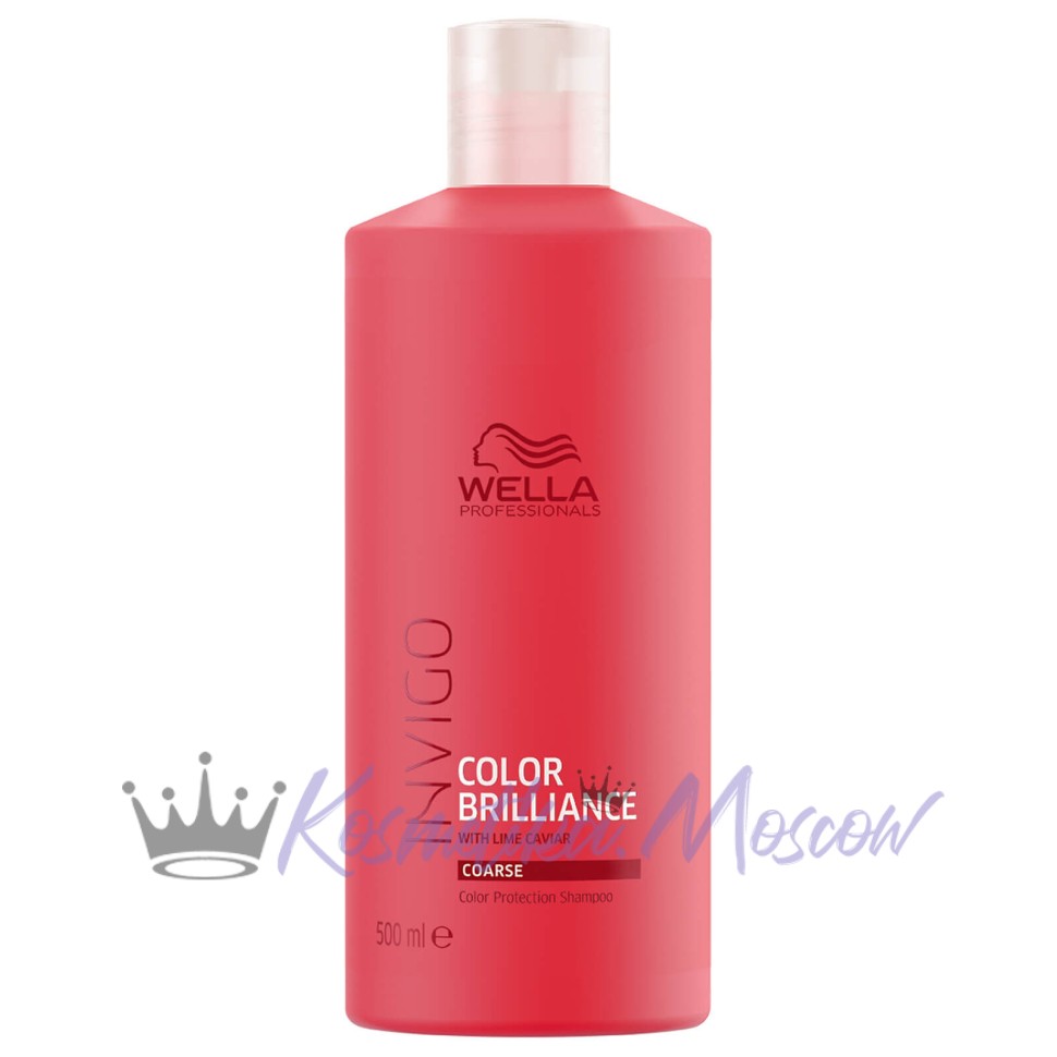 Шампунь для защиты цвета жестких волос - Wella Professional Invigo Color Brilliance Color protection shampoo for coarse hair 500мл
