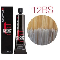 Стойкая профессиональная краска для волос - Goldwell Topchic Hair Color Coloration 12ВS (Серебристо-бежевый блондин)
