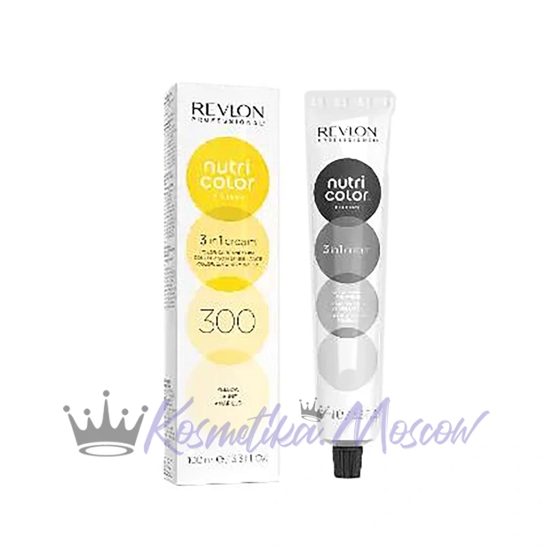 Revlon Professional Крем-краска 3 в 1 Nutri Color Creme, 300 желтый, 100 мл