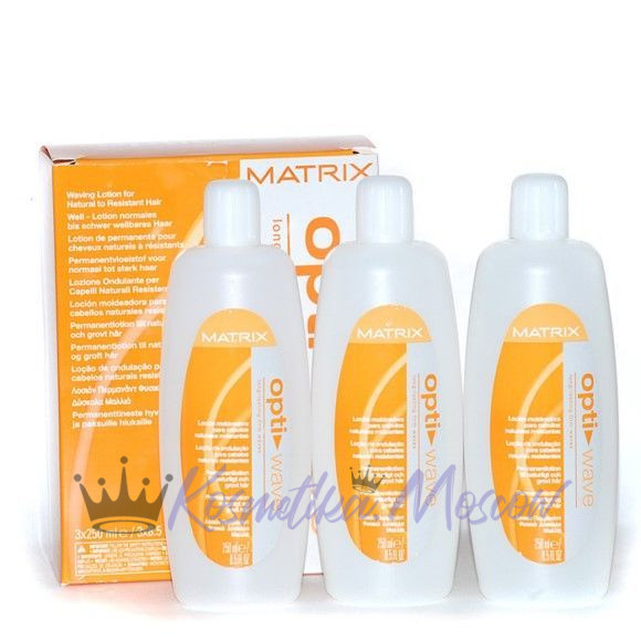 Лосьон для завивки нормальных и трудно поддающихся волос - Matrix Opti Wave Permanent Wave Fluid thick hair 3*250 мл
