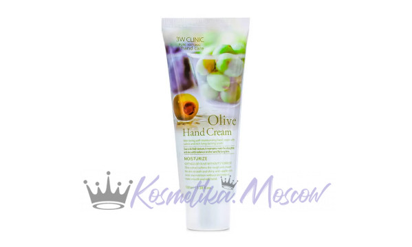 3W CLINIC Увлажняющий крем для рук с экстрактом оливы Moisturizing Olive Hand Cream 100 мл