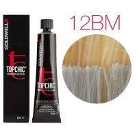 Стойкая профессиональная краска для волос - Goldwell Topchic Hair Color Coloration 12ВМ (Матово-бежевый блондин)