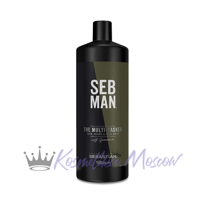 Sebastian Professional Шампунь для ухода за волосами, бородой и телом In Salon Service SebMan, 1000 мл