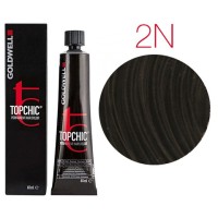 Стойкая профессиональная краска для волос - Goldwell Topchic Hair Color Coloration 2N (Черный натуральный)
