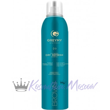 Сухой шампунь для тёмных волос Greymy Professional VOLUMIZING Dry Refresh Shampoo BROWN 150 мл.