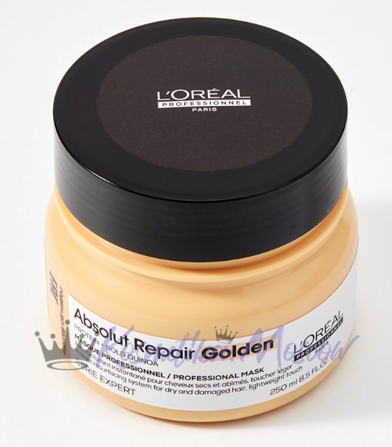 Маска золотая для восстановления структуры волос - Loreal Absolut Repair GOLD Mask (Loreal Абсолют репер голд маска) 250 мл