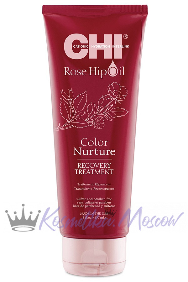 Маска восстанавливающая для окрашенных волос с экстрактом лепестков дикой розы Чи - CHI Rose Hip Oil Recovery Treatment 237 мл