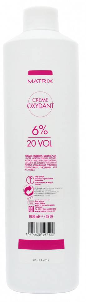 Крем-оксидант Matrix 20 vol - 6% - SoColor beauty creme-oxydant 20 vol - 6% 1000 мл