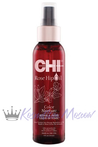 Тоник несмываемый для защиты цвета волос с маслом лепестков роз Чи - CHI Rose Hip Oil Repair And Shine Leave-In Tonic 118 мл