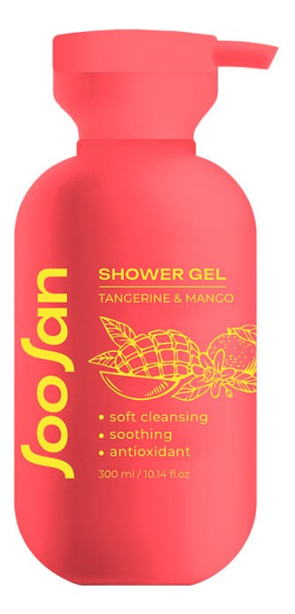 SOOSAN Гель для душа с ароматом мандарина и манго Shower Gel Tangerine & Mango 300мл