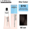 L'Oreal Dia Color 5.18 светлый шатен пепельный мокка 60мл