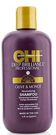 Глубоко очищающий и нейтрализующий шампунь - CHI Deep Brilliance Olive & Monoi Neutralizing Shampoo 355 мл