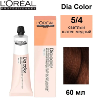 L'Oreal Dia Color 5.4 светлый шатен медный 60 мл