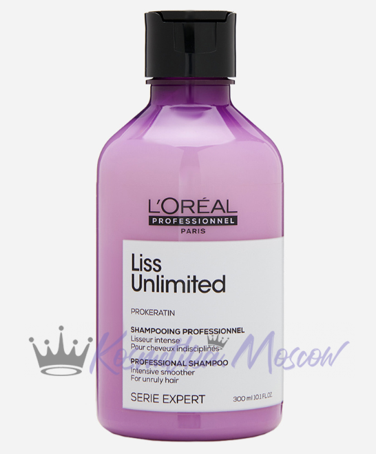 Разглаживающий шампунь для сухих и непослушных волос - Loreal Liss Unlimited Shampoo (Лис анлимитед шампунь) 300 мл