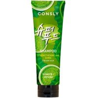 CONSLY Шампунь с экстрактами водорослей и зеленого чая Матча для силы и блеска волос 250 мл
