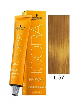 Золотой медный - Schwarzkopf Igora Royal Fashion Lights L-57 60 мл