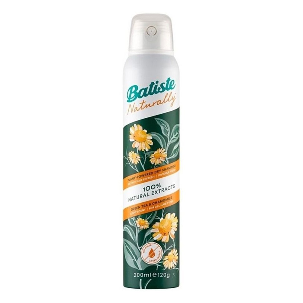 BATISTE Сухой шампунь Naturally Green Tea & Chamomile 200 мл