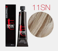 Стойкая профессиональная краска для волос - Goldwell Topchic Hair Color Coloration 11SN (Белокурый серебристо-натуральный) 60 мл